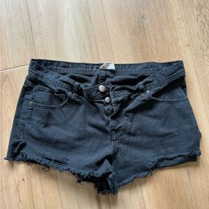 Free People black  Distressed Women Shorts